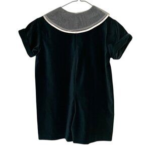 Strasburg Heirloom Green Velvet Romper Unisex 5Y Christmas Holiday VTG